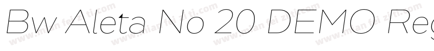 Bw Aleta No 20 DEMO Regula字体转换